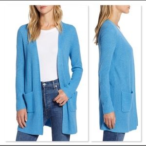 Halogen Long Ribbed Cardigan